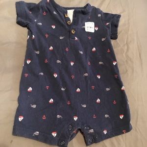 6 mo let’s catch some waves shorts onsie